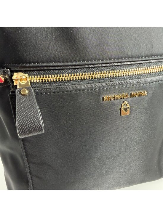 Michael Kors Black Nylon Kelsey Large Backpack Travel Laptop City Designer EUC main image 11